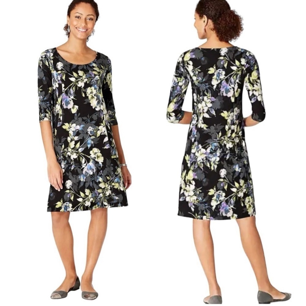 J.‎ Jill Wearever Collection Allium Moonlit Garden Dress Size L NWOT